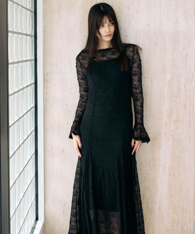 最終値下げ　超美品　うさと服　ワンピース　今週いっぱいで展示終了致します。 二重織ガーゼデニムドットワンピース(ワンピース) | GIANNI LO