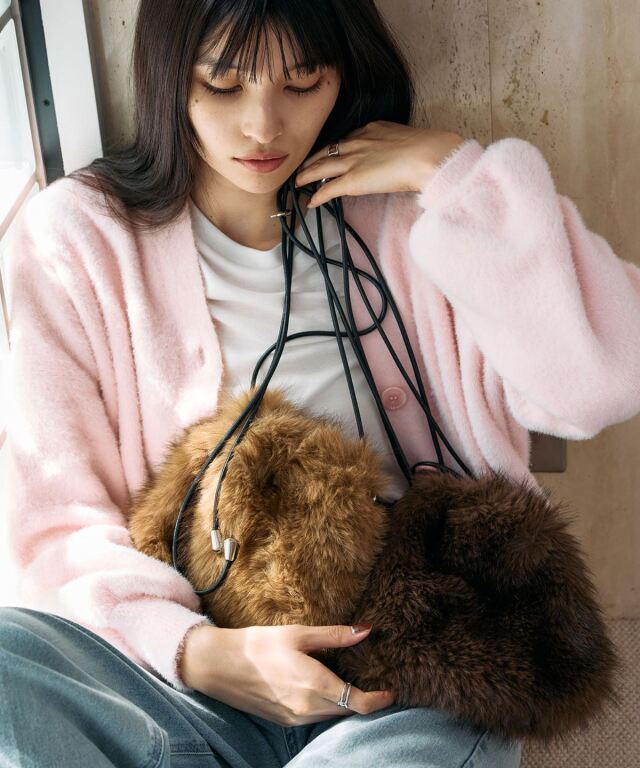 淡いピンク巾着バッグ♡未使用ハニーサロン honey salon by foppish - 美品☆ Honey Salon ハニーサロン♡ハート