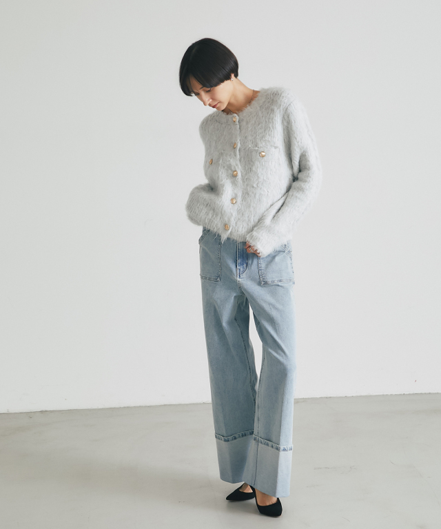 バトナー　アルパカカーディガン BATONER アルパカカーディガン