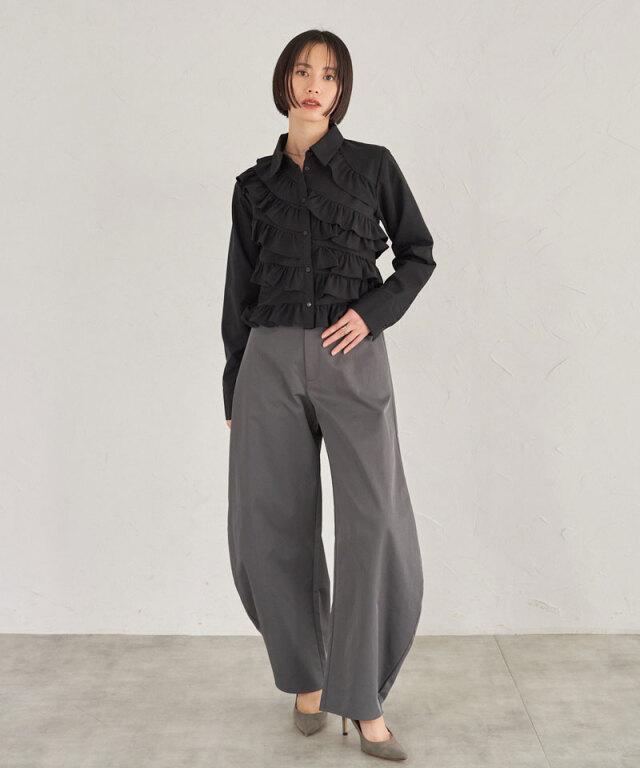 【値下げ】フリルブラウス 2015s/s sakishimatokyo ブラウス シャツ プリーツフリルブラウス レディース