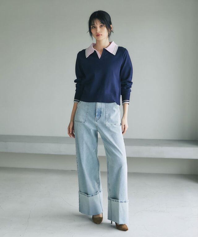 【美品】銀座six限定カラー PATOU サマーニット □PATOU カシミア・ウール JPロゴニット KN2788064 (PATOU/ニット