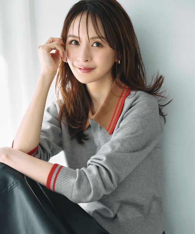 【舞川あいくさん着用】マルチカラーポロニット