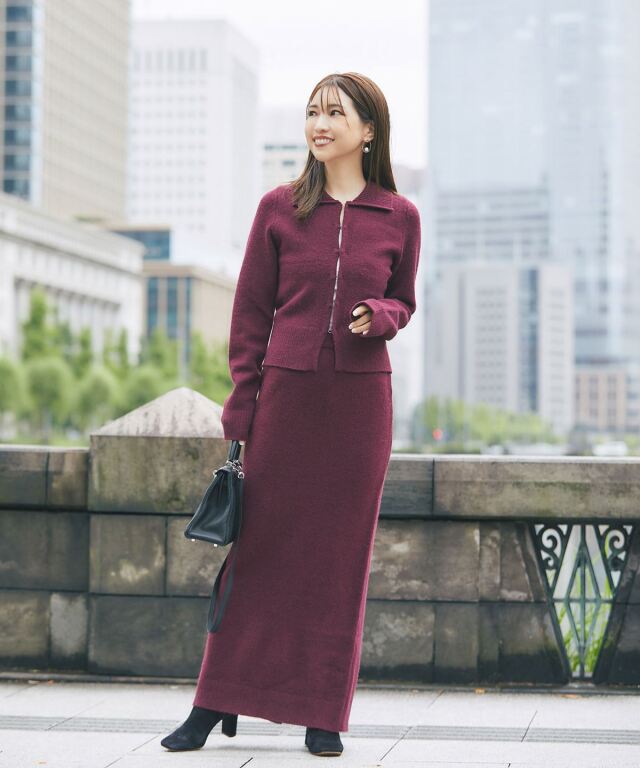 マシェリコラボ】フロントスキッパーニット