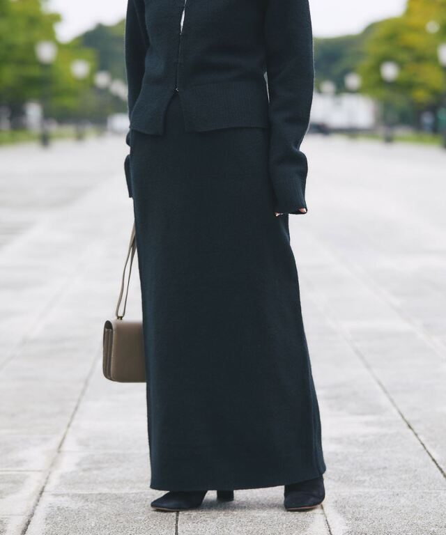 マシェリコラボ】裾リブタイトニットスカート
