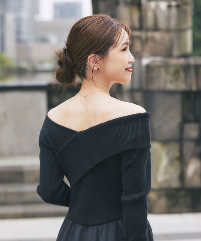 マシェリコラボ】ドッキングオフショルワンピース