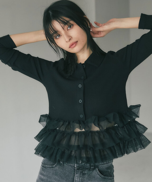 seecham　６個セット チュールティアードヘムトップス