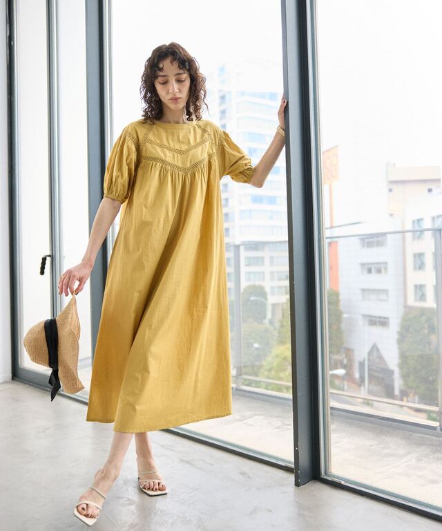 リネンボリュームスリーブワンピース