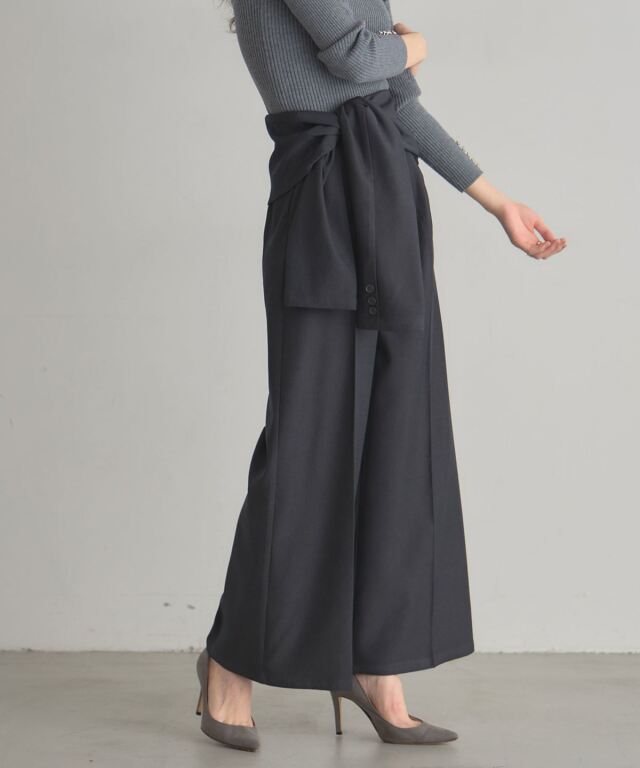 ウエスト巻きパンツ