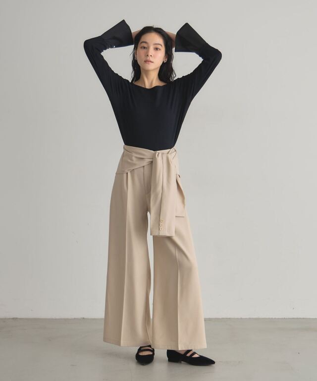 ウエスト巻きパンツ