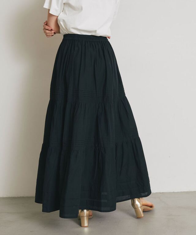 コットンレースティアードスカート