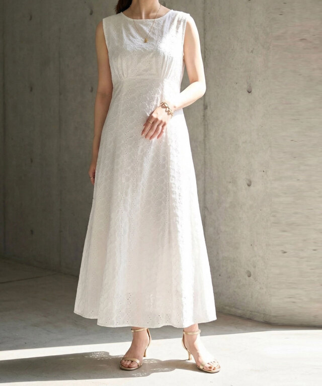 コットンフレアワンピース