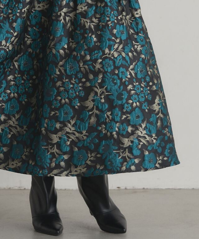 フラワージャガードスカート