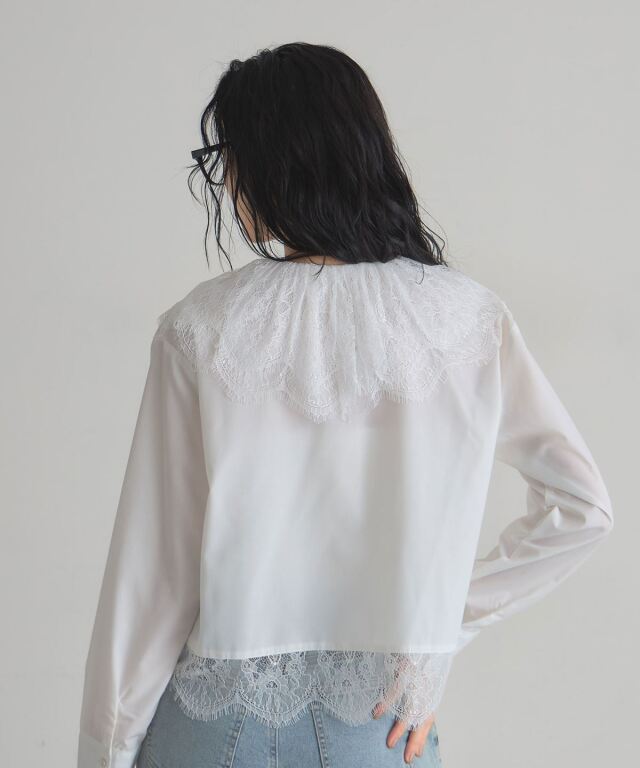 レースカラーブラウス