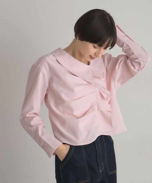 jie HENRIETTA ヘンリエッタ　北欧ビンテージ　フィギュリン フリルタックブラウス