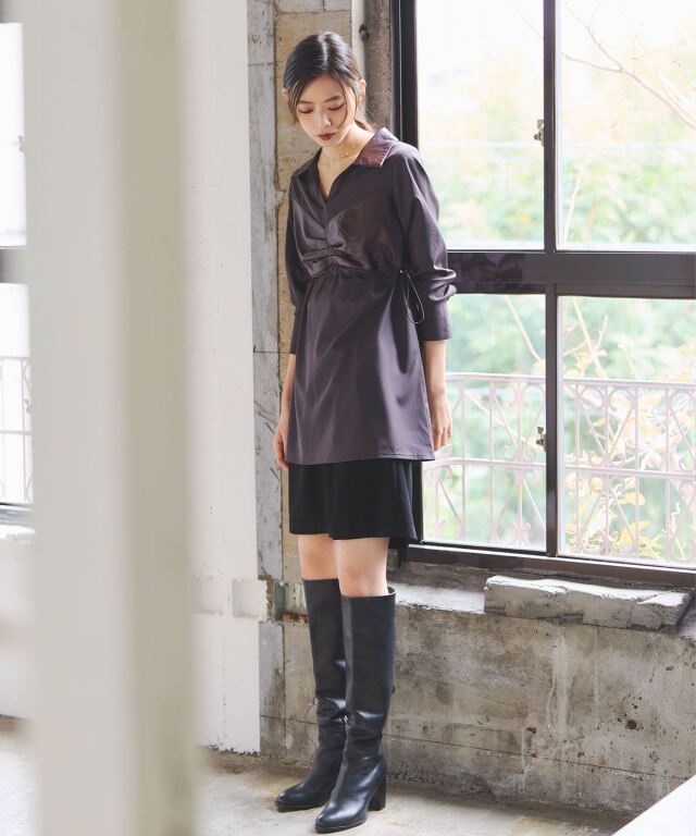 レザードッキングシャツ