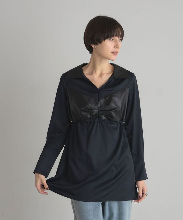 レザードッキングシャツ
