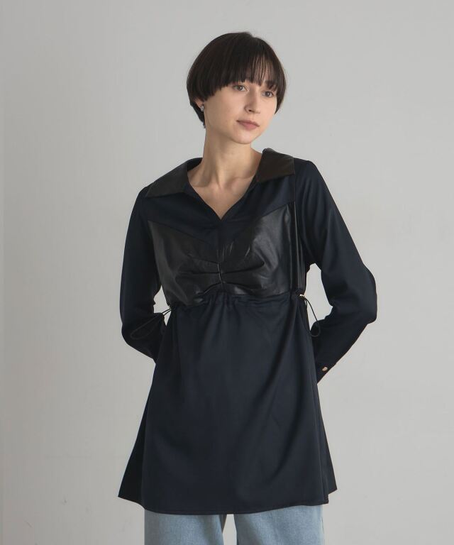 レザードッキングシャツ