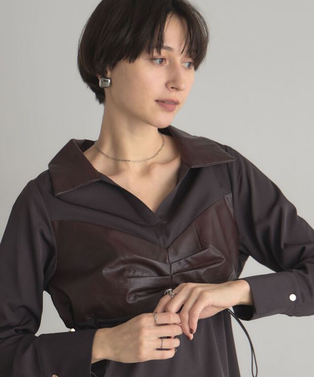 レザードッキングシャツ