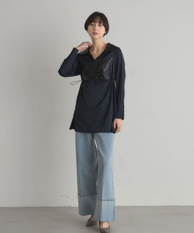 レザードッキングシャツ