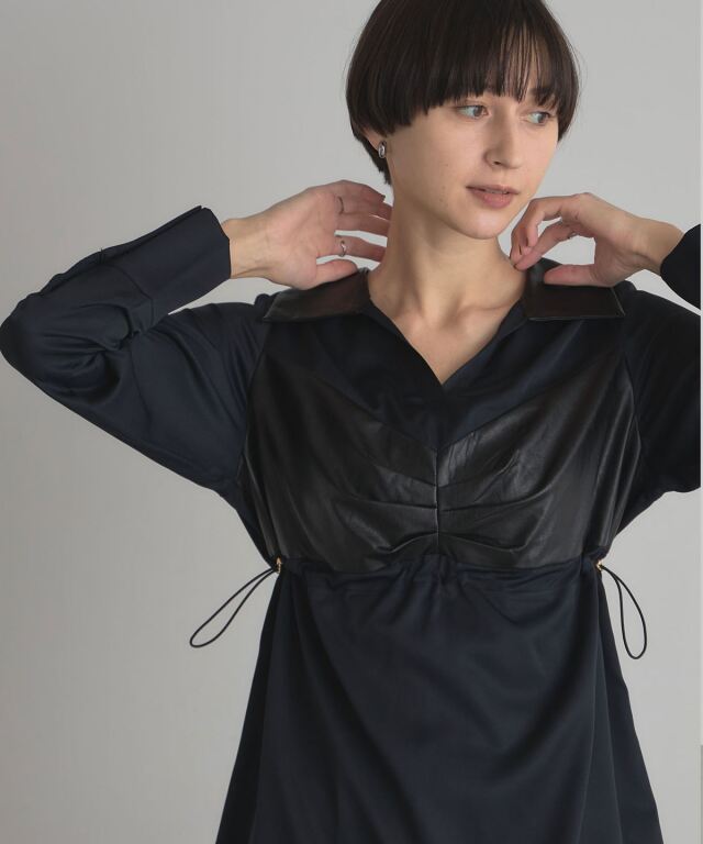 レザードッキングシャツ