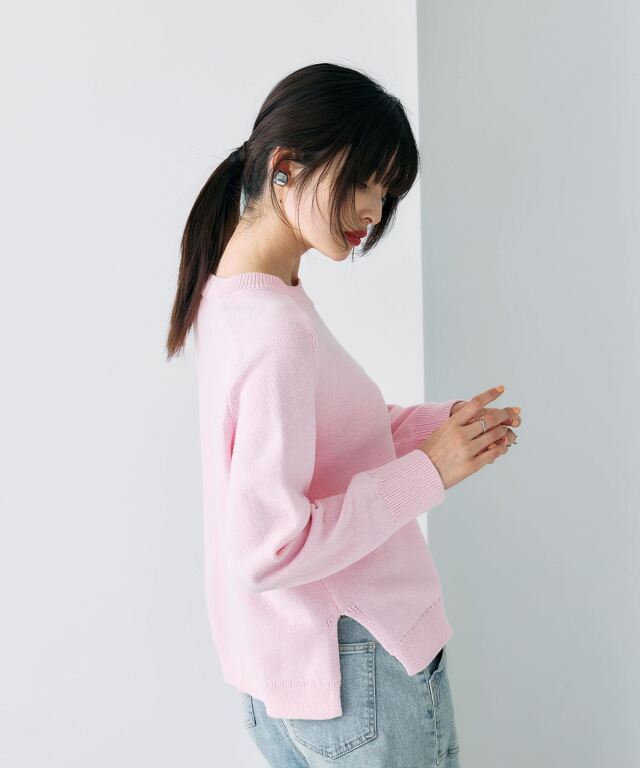 コットンクルーニット