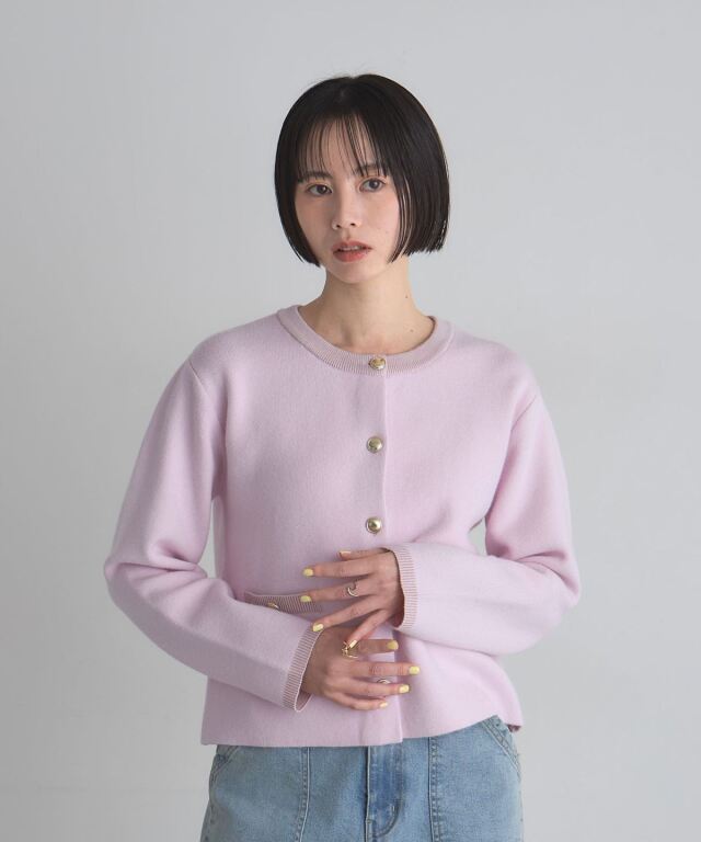 美香さん着用】ゴールドボタンニットジャケット