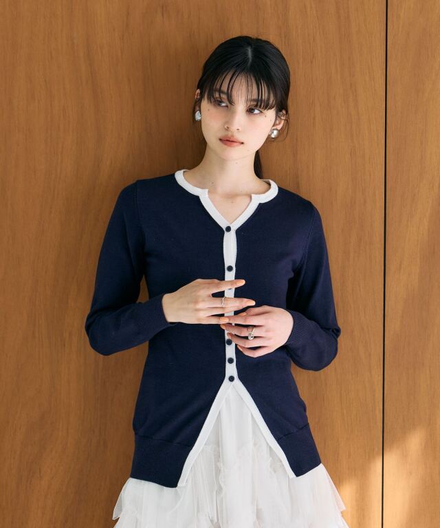 Mal. 長方形ニット 30%OFF】ケーブルクルー セーター - クラシックネイビー by Wilson