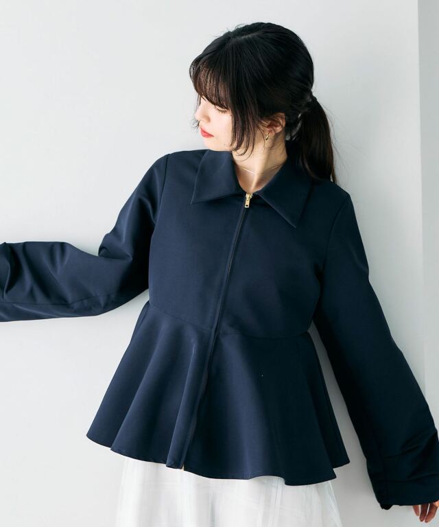 ペプラムフレアジャケット