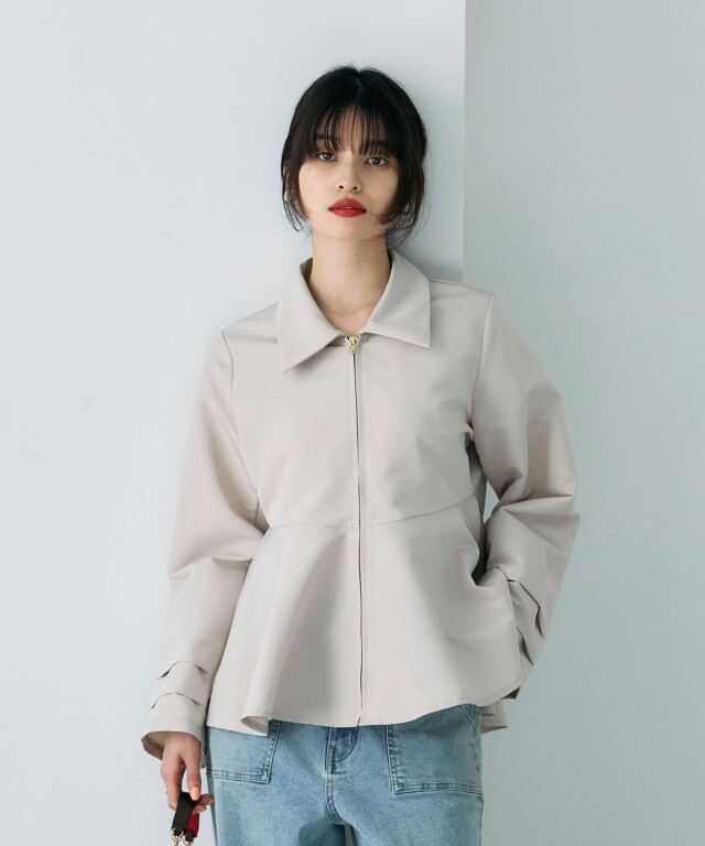 ペプラムフレアジャケット