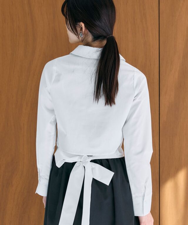 バックリボンブラウス