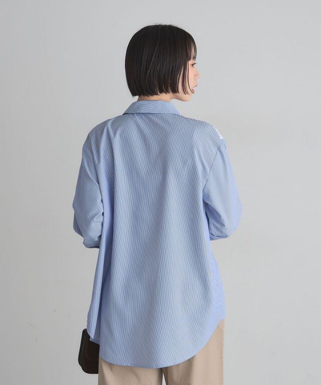 美香さん着用】ケミカルレースブラウス