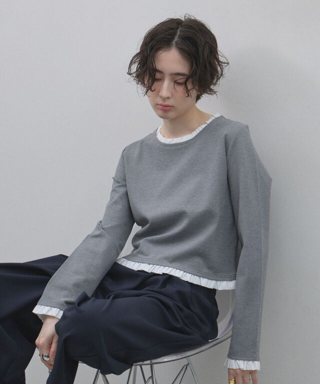 フリルヘムカットソー