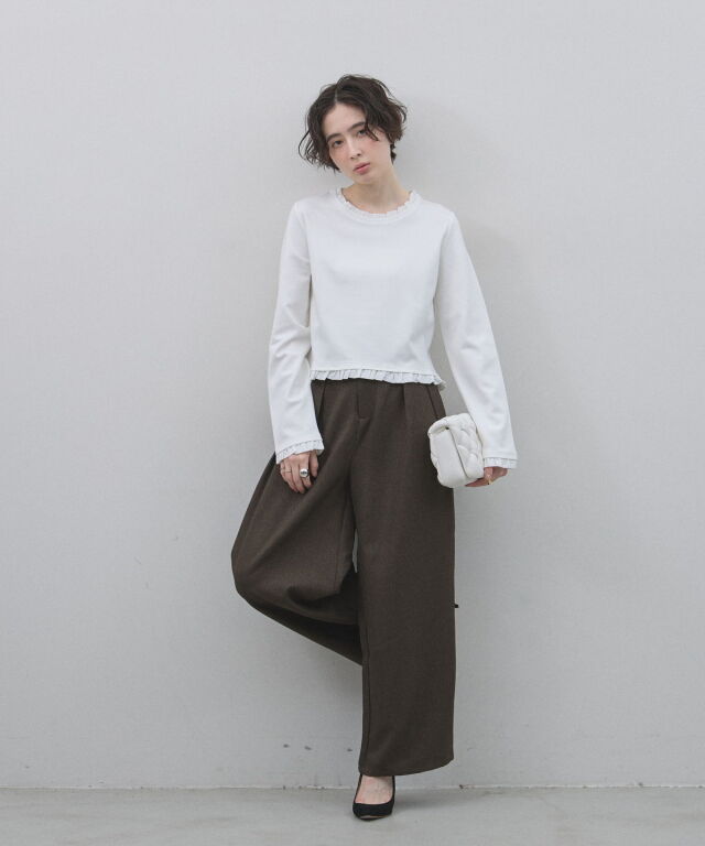 セレクトショップ購入　未使用 フリルヘムカットソー