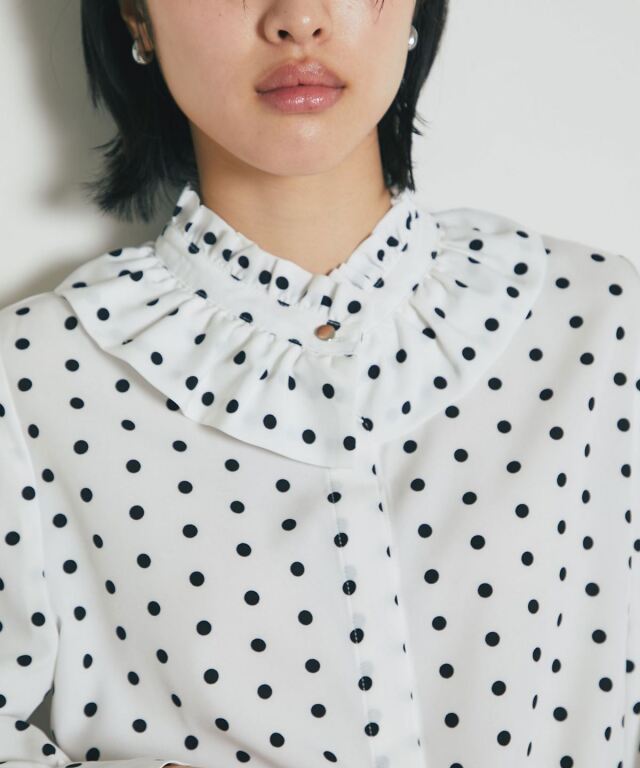 ドットエレガンスブラウス