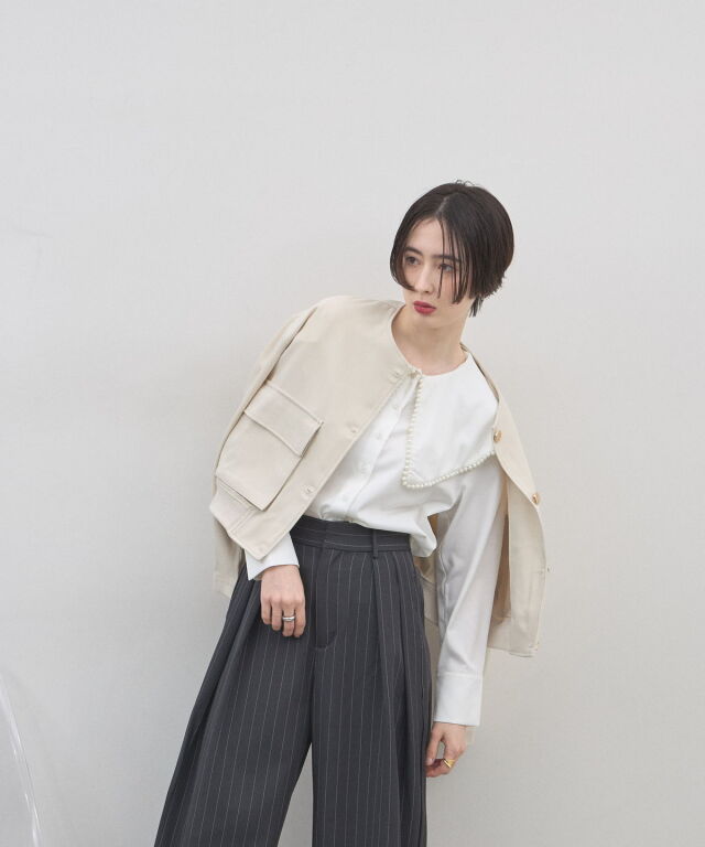 オフィシャルサイト限定】パールカラーブラウス