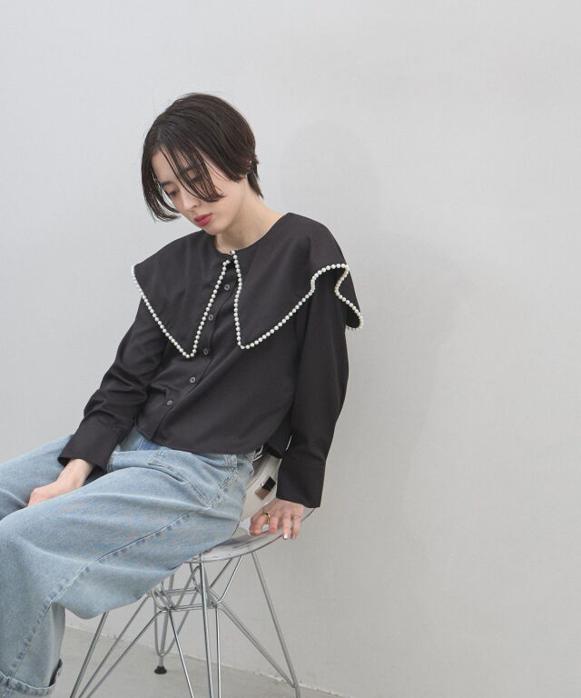 オフィシャルサイト限定】パールカラーブラウス