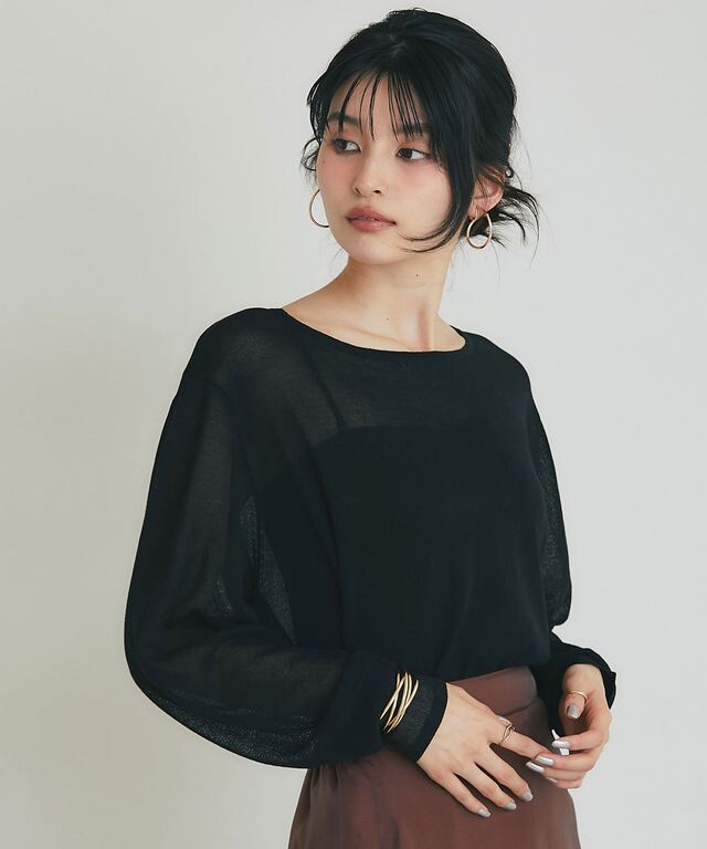 接触冷感・UVカット・花粉ブロック・ウォッシャブル】ボートネック