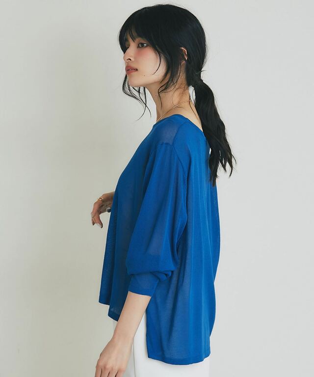 接触冷感・UVカット・花粉ブロック・ウォッシャブル】ボートネック