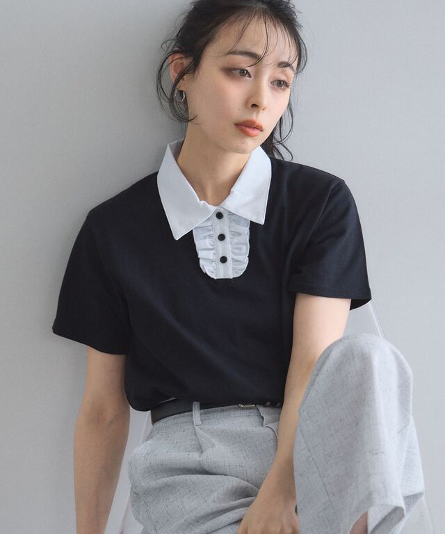 フリルポロTシャツ