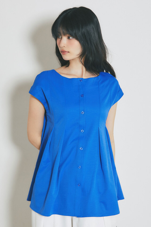 ビジュー付きスウェットチュニック