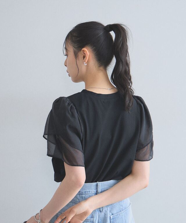 rna商品 シアーチューリップスリーブカットソー
