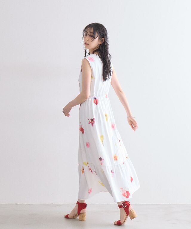 美香さん着用】ブラードフラワーカシュクールワンピース