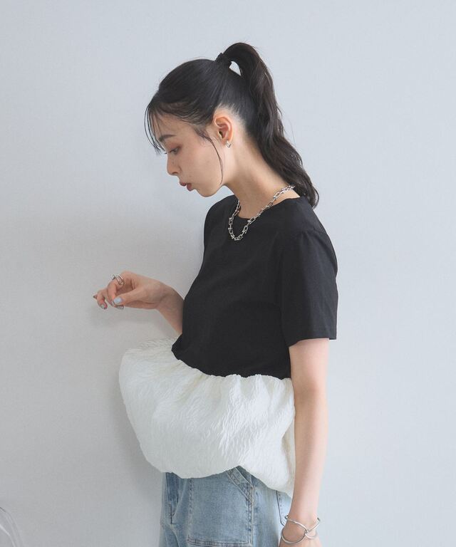 キルア　コロッタ ③ シアージャカードバルーンヘムTシャツ