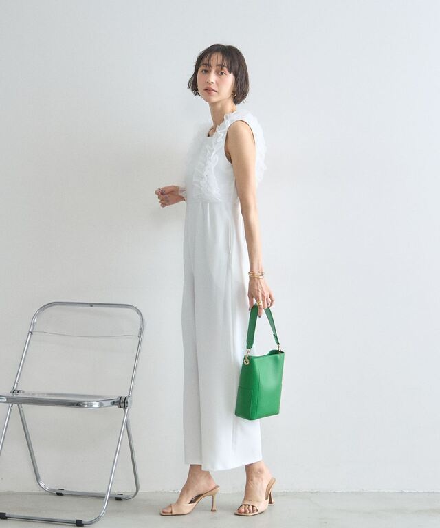 美香さん着用】チュールフリルオールインワン