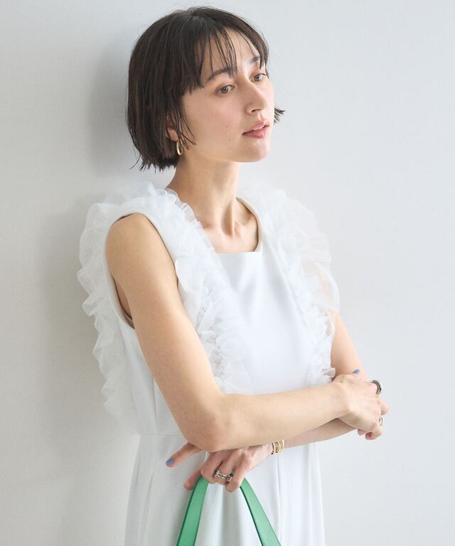 美香さん着用】チュールフリルオールインワン