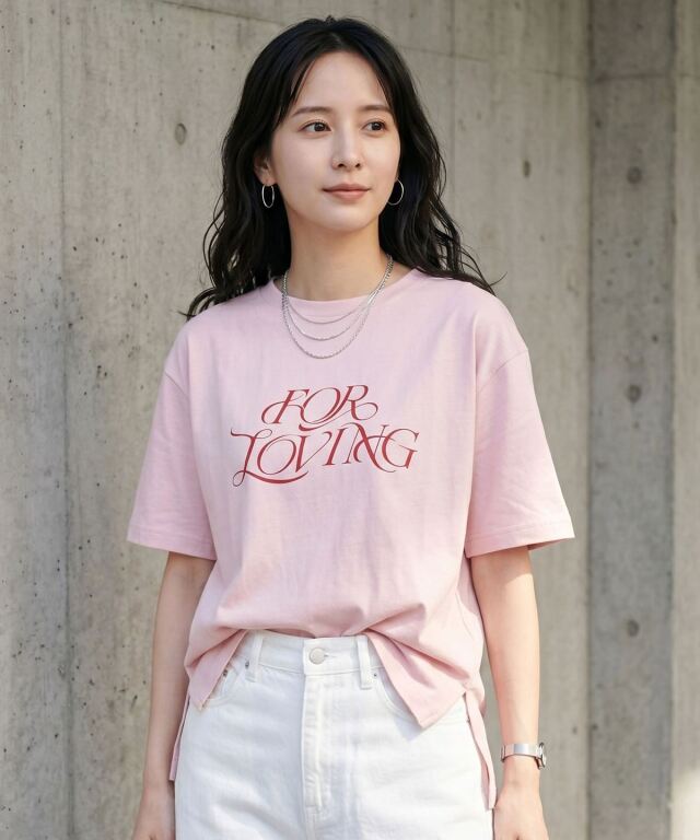 接触冷感・汗染み防止・UVカット】ロゴTシャツ
