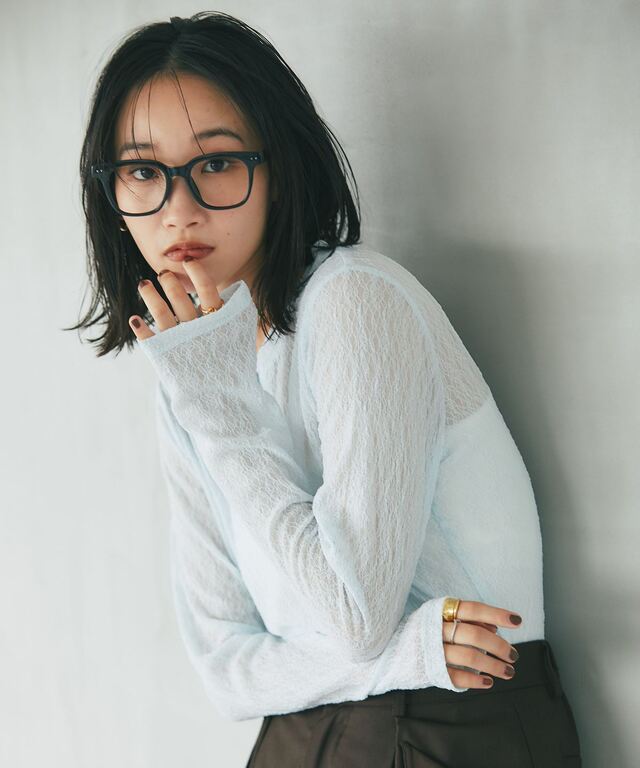ヘンリーネックレーストップス