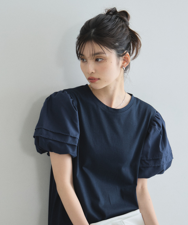 ブルーレーベル　バルーンスリーブカットソー バルーンスリーブカットソーワンピース