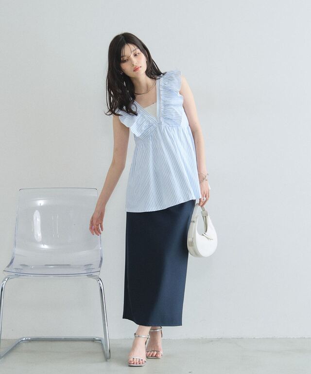 林田岬優さん着用】フリルチュニック