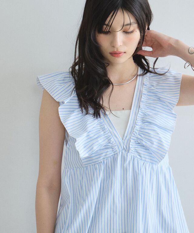 林田岬優さん着用】フリルチュニック